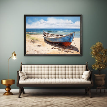 Boat on a Beach Painting